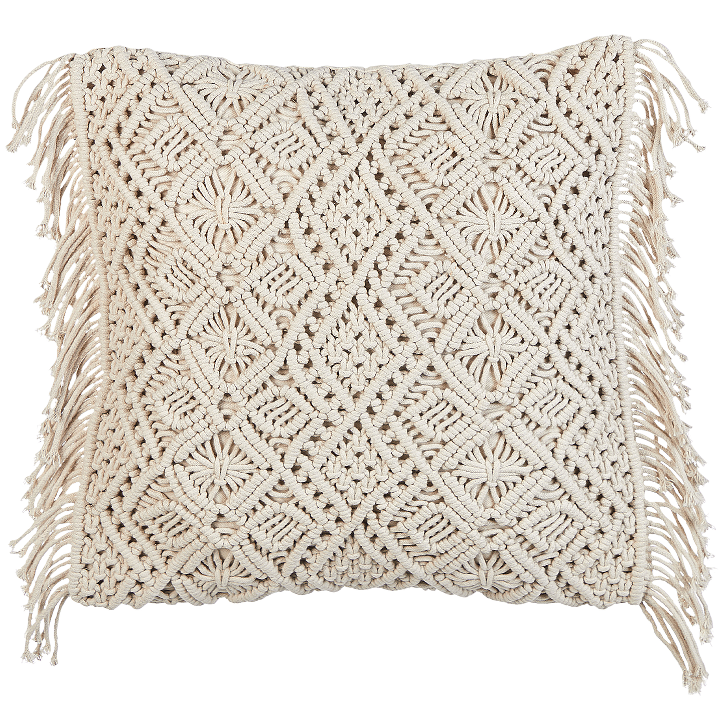 Dekokissen 2er Set PATTAN Baumwolle 45 x 45 cm Beige Geometrisches Muster