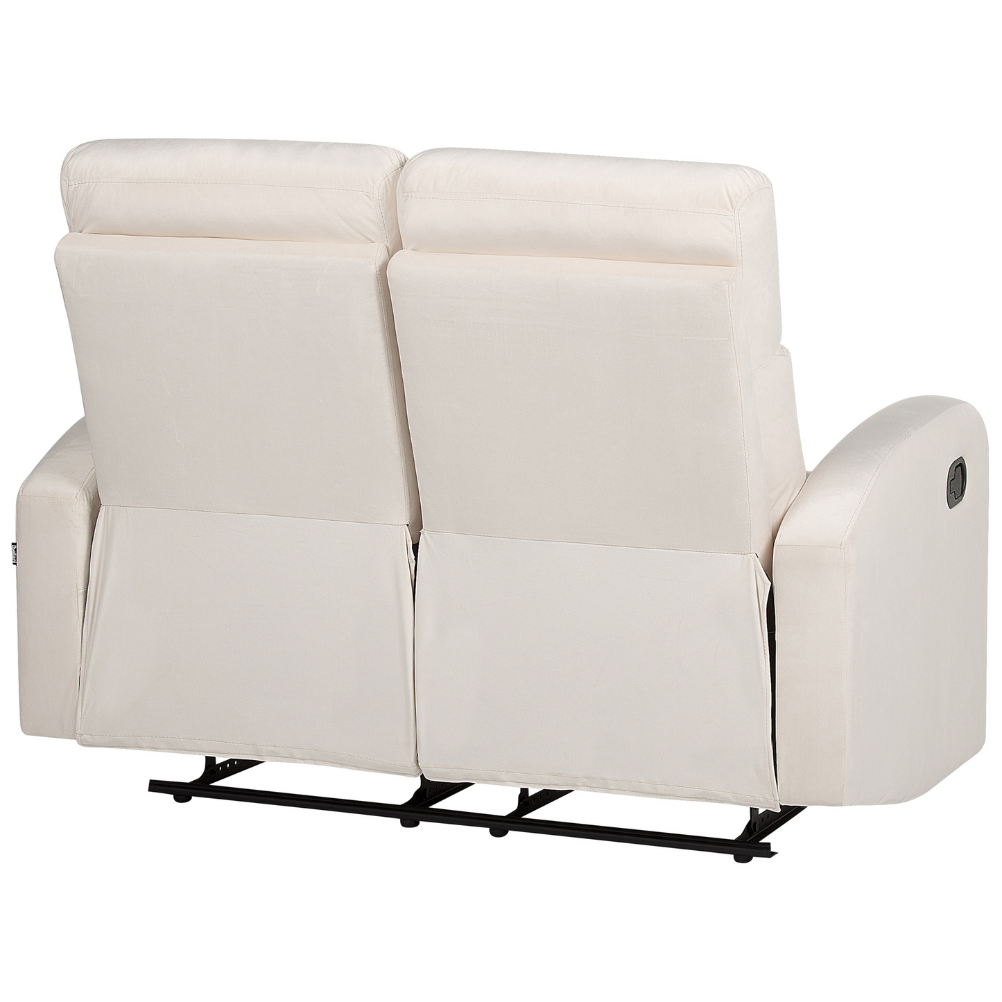 2-Sitzer Sofa Samtstoff creme manuell verstellbar VERDAL