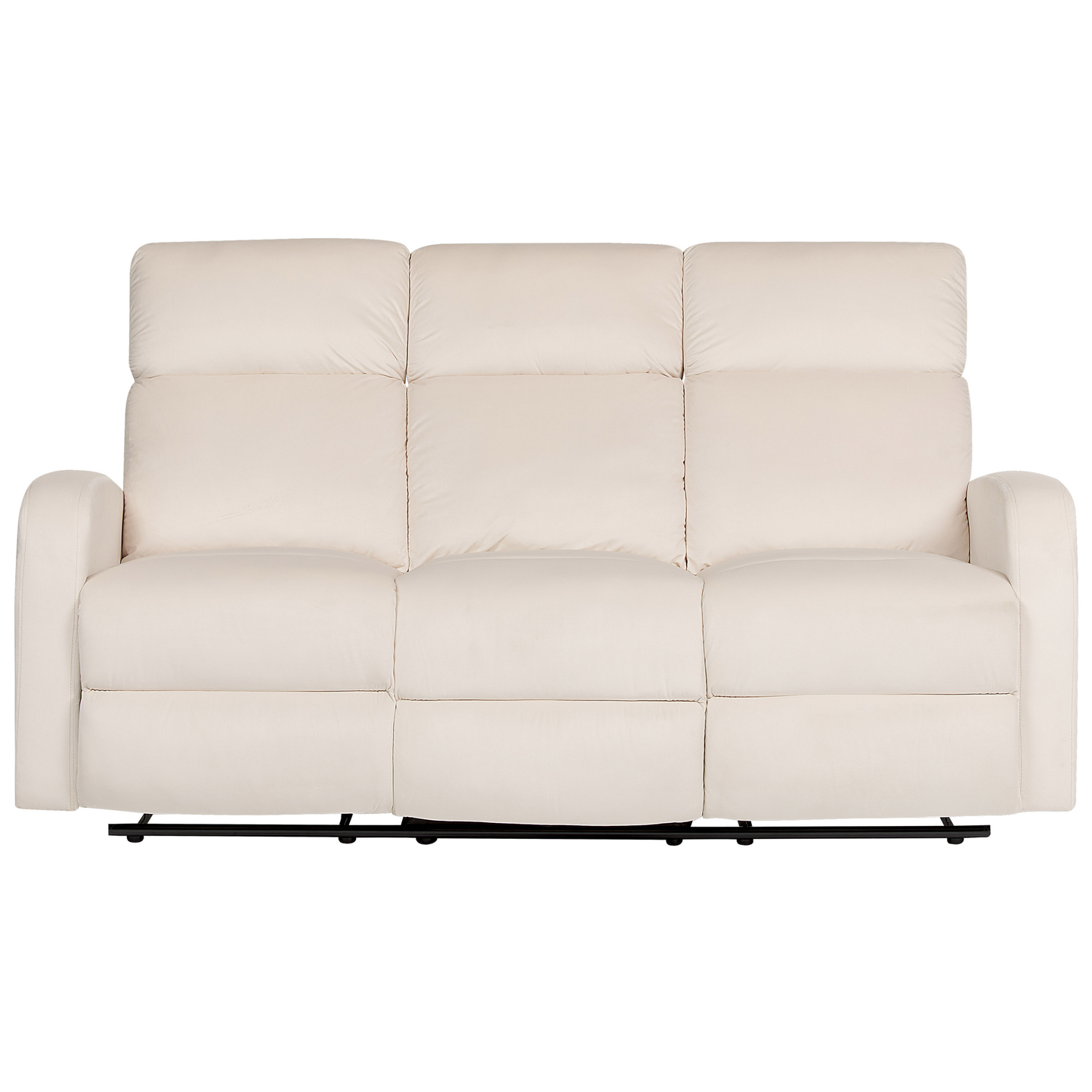 Sofa Set Samtstoff creme 6-Sitzer manuell verstellbar VERDAL