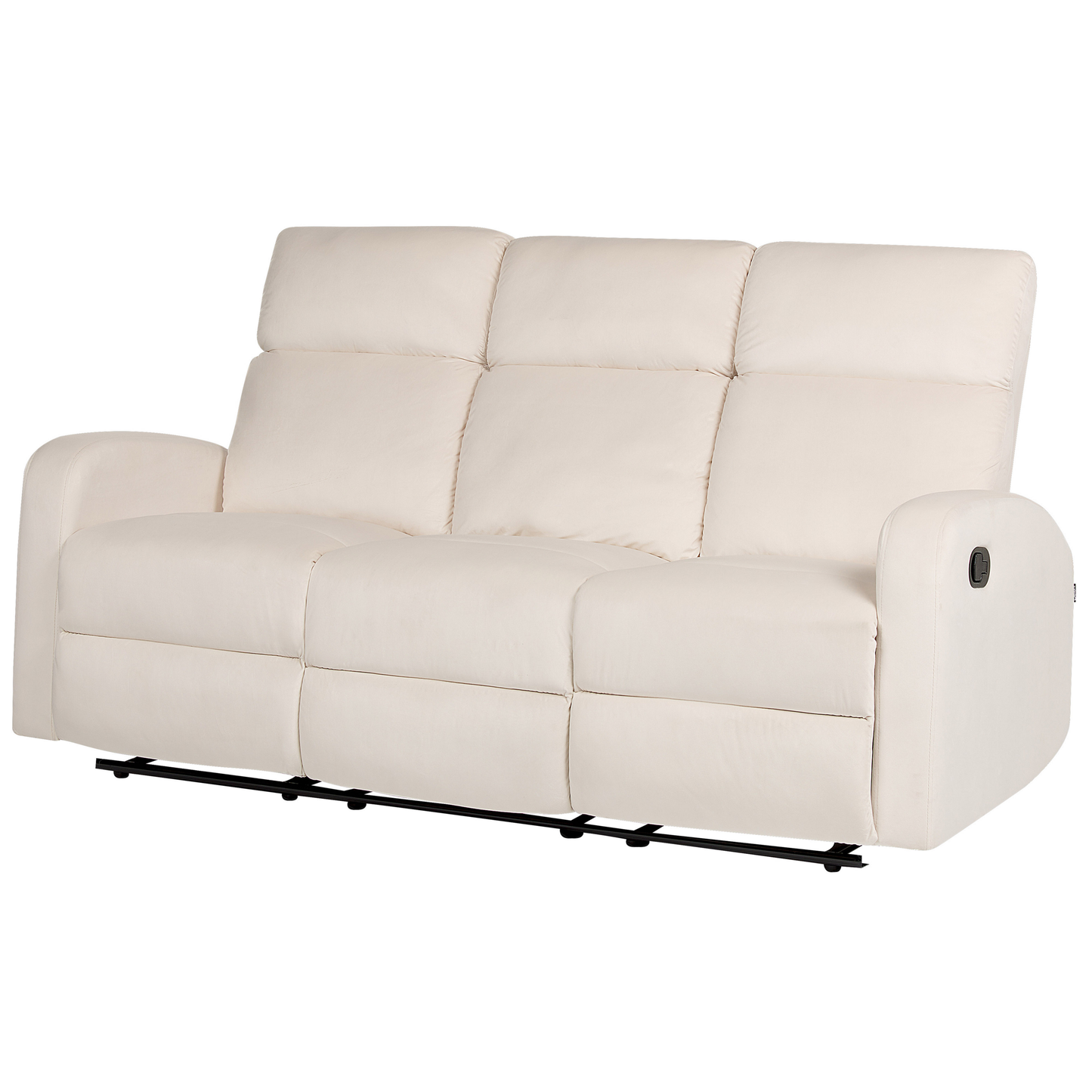 Sofa Set Samtstoff creme 6-Sitzer manuell verstellbar VERDAL