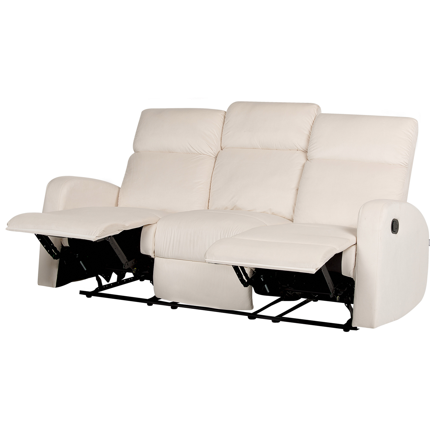 Sofa Set Samtstoff creme 6-Sitzer manuell verstellbar VERDAL