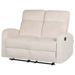 Sofa Set Samtstoff creme 6-Sitzer manuell verstellbar VERDAL