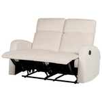 Sofa Set Samtstoff creme 6-Sitzer manuell verstellbar VERDAL