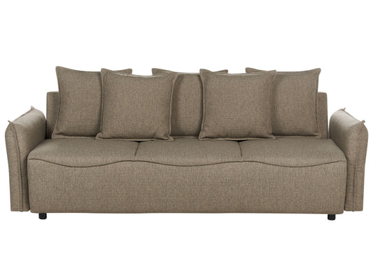 3-Sitzer Schlafsofa braun mit Stauraum KRAMA
