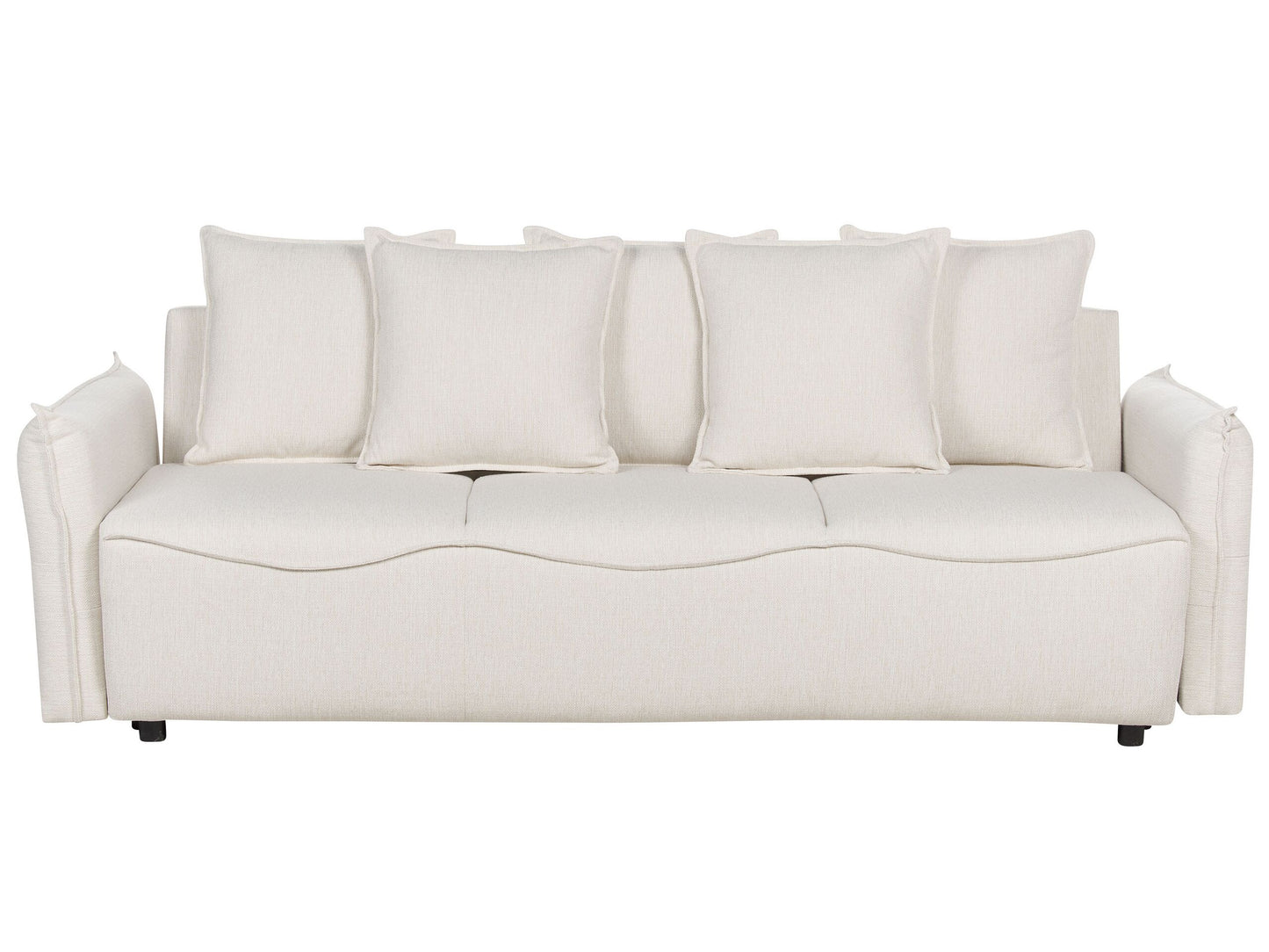 3-Sitzer Schlafsofa cremeweiss mit Stauraum KRAMA