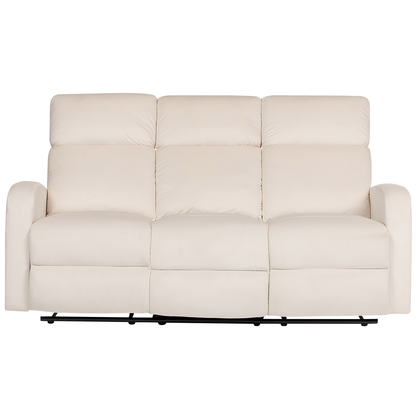 Sofa Set Samtstoff creme 6-Sitzer elektrisch verstellbar VERDAL