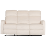 Sofa Set Samtstoff creme 6-Sitzer elektrisch verstellbar VERDAL