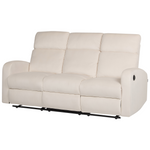 Sofa Set Samtstoff creme 6-Sitzer elektrisch verstellbar VERDAL