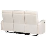 Sofa Set Samtstoff creme 6-Sitzer elektrisch verstellbar VERDAL