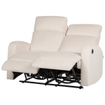 Sofa Set Samtstoff creme 6-Sitzer elektrisch verstellbar VERDAL