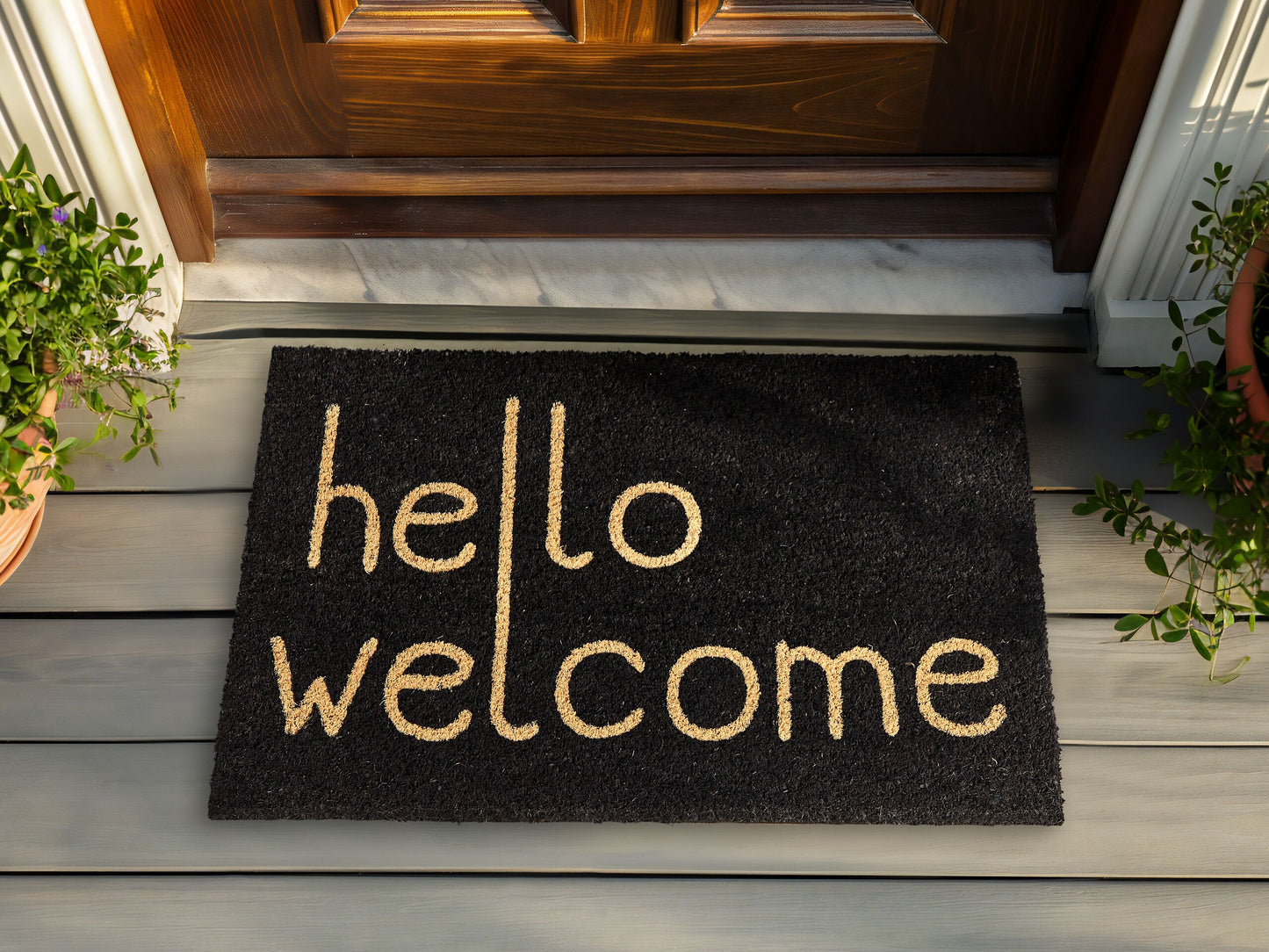 Fussmatte FANSIPAN 40 x 60 cm Kokosfasern Schwarz