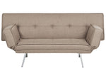 3-Sitzer Schlafsofa Leinenoptik braun / silber BRISTOL
