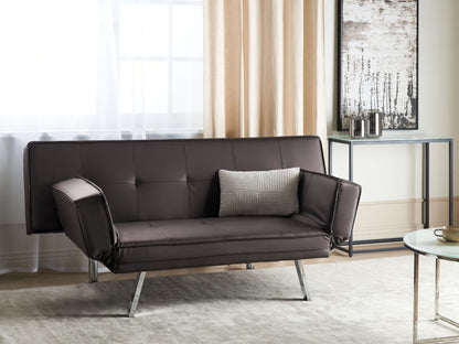 Schlafsofa BRISTOL Dunkelbraun Kunstleder