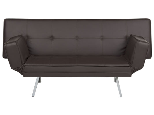 Schlafsofa BRISTOL Dunkelbraun Kunstleder