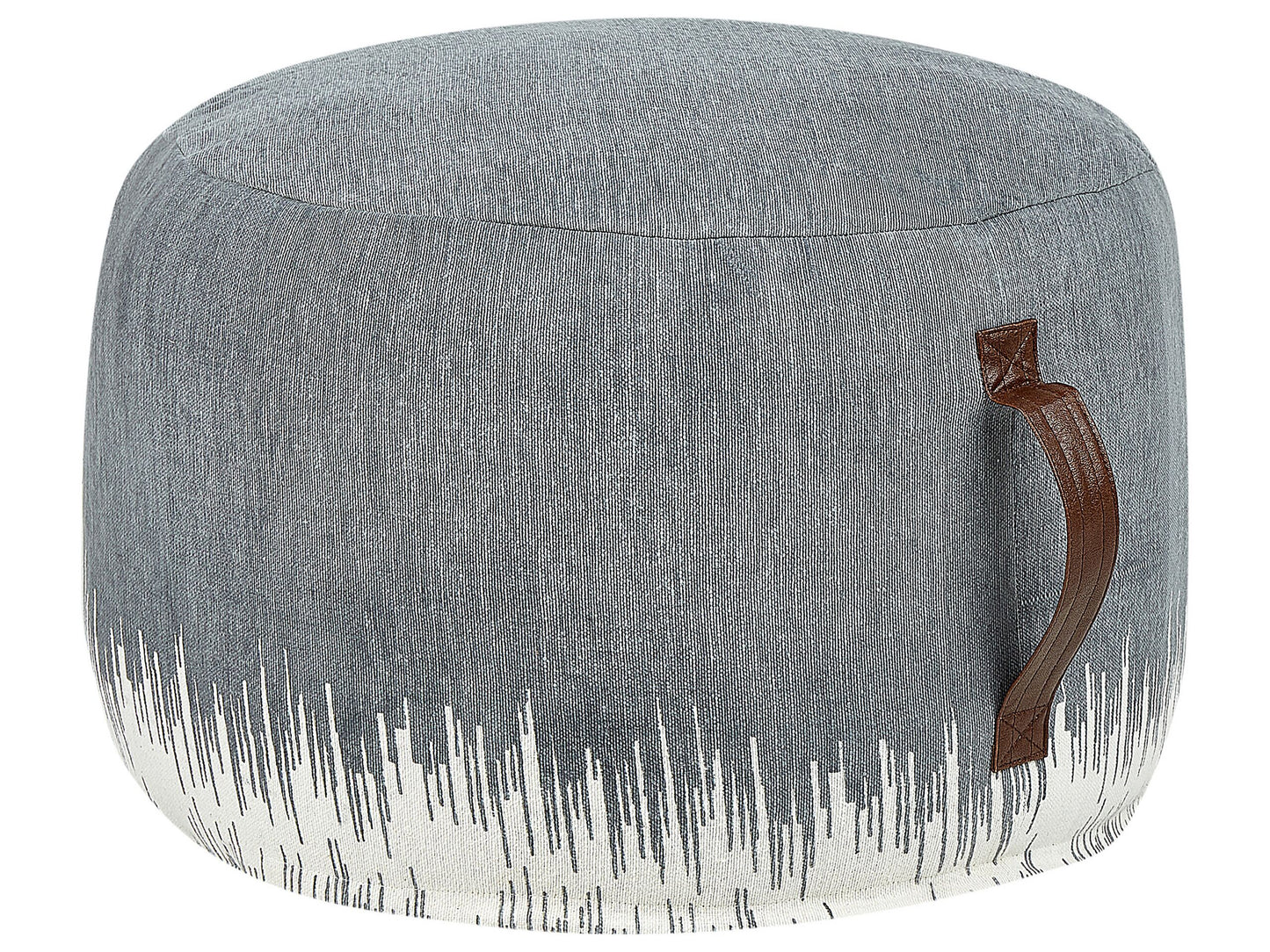 Pouf Baumwolle grau / weiss 50 x 30 cm KAWAI