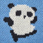 Kinder Dekokissen Pandamotiv Baumwolle blau 45 x 45 cm 2er Set TALOKAN