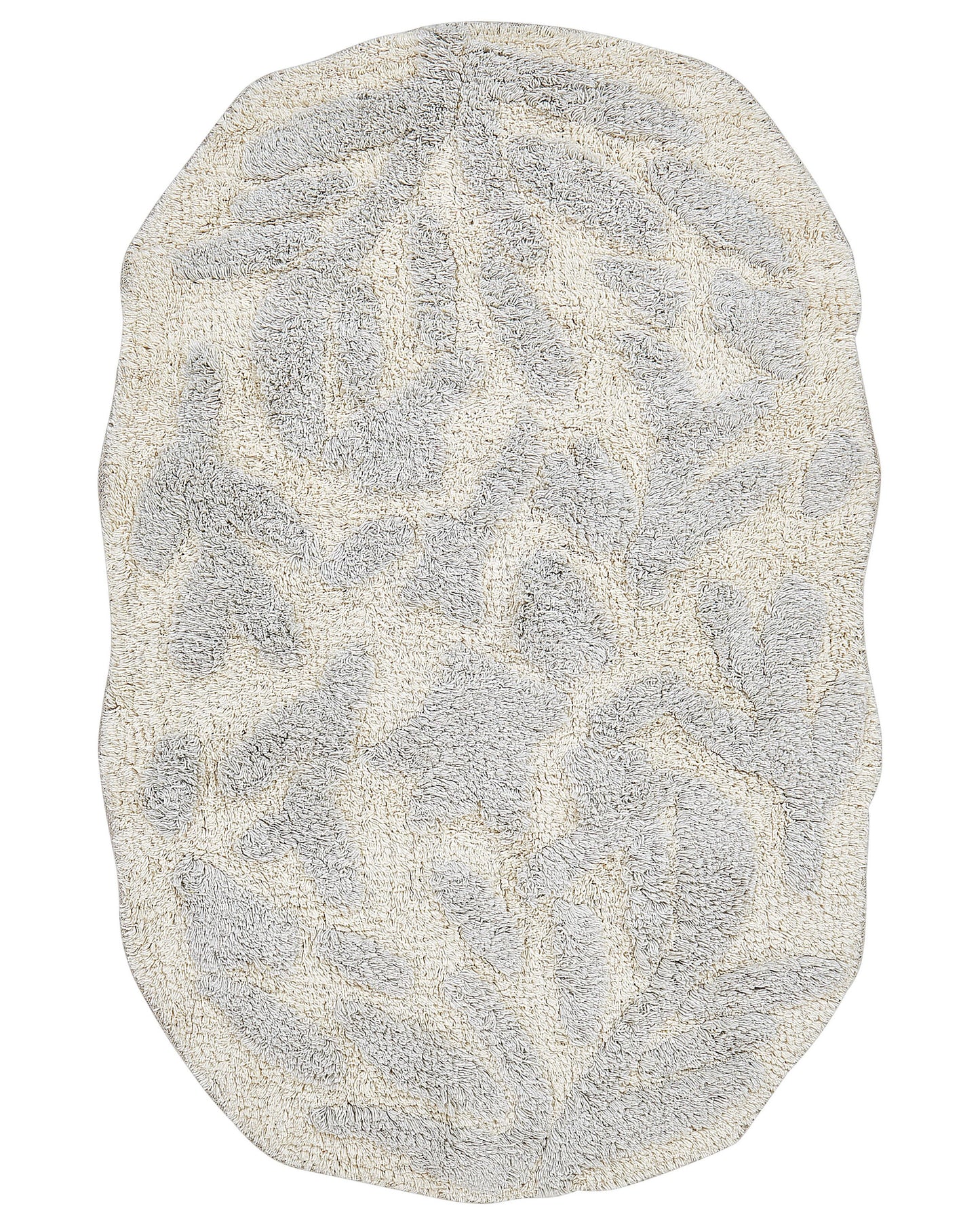 Badematte Baumwolle hellgrau 60 x 90 cm DERIK