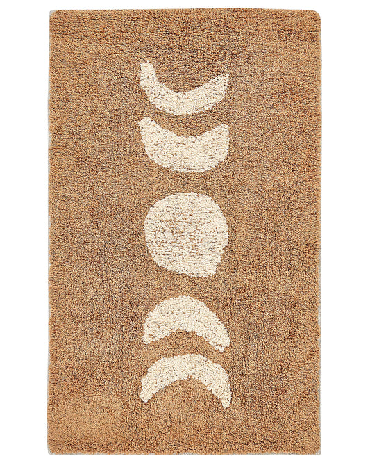 Badematte Baumwolle hellbraun 50 x 80 cm ESME