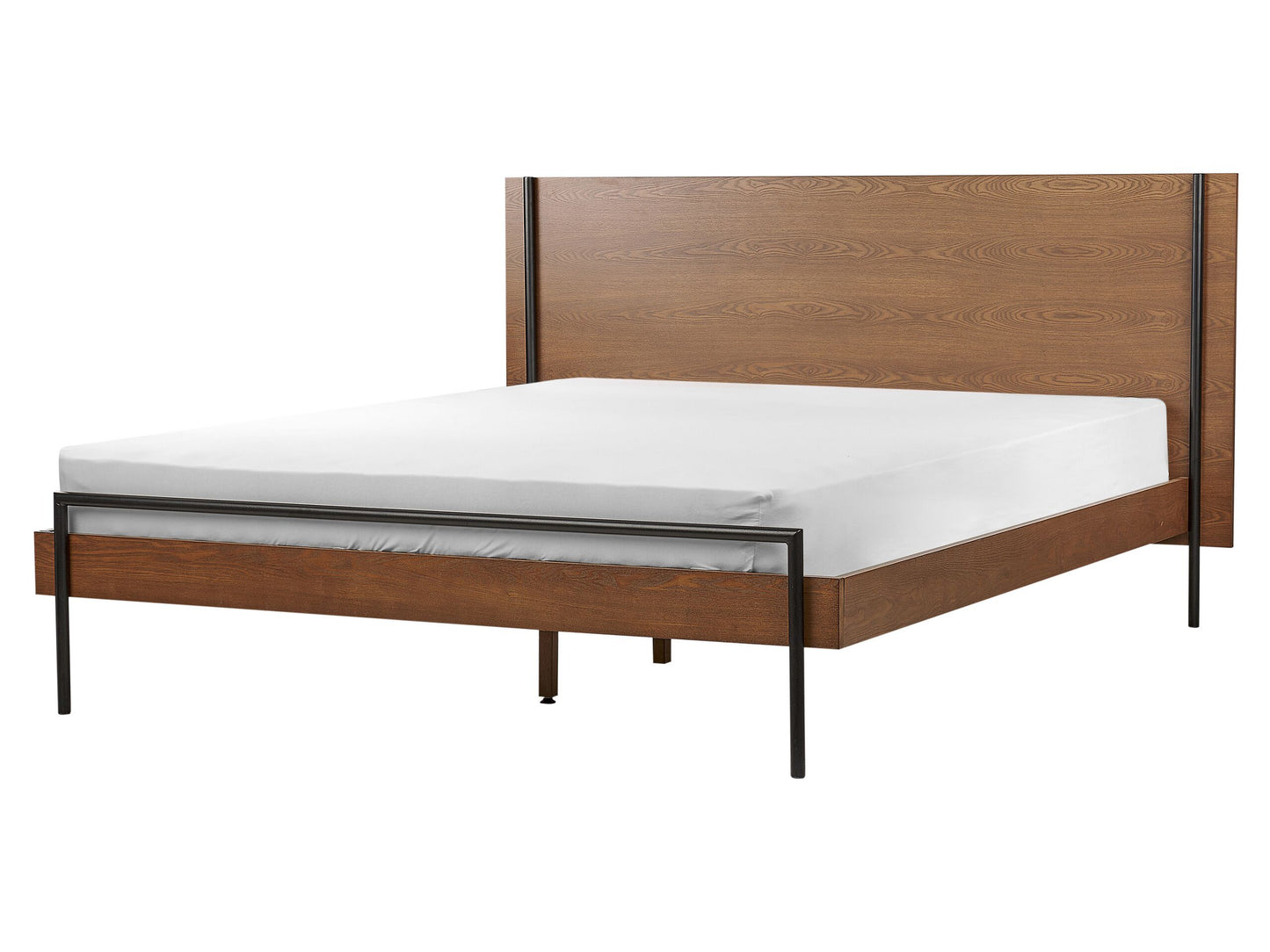 Bett mit Lattenrost LIBERMONT 160 x 200 cm Dunkle Esche