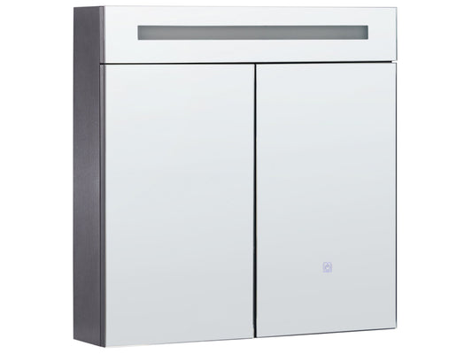 Bad-Spiegelschrank LED JARAMILLO 60 cm 60 cm Schwarz