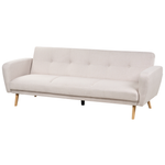 6-Sitzer Sofa Set hellbeige verstellbar mit Ottomane FLORLI