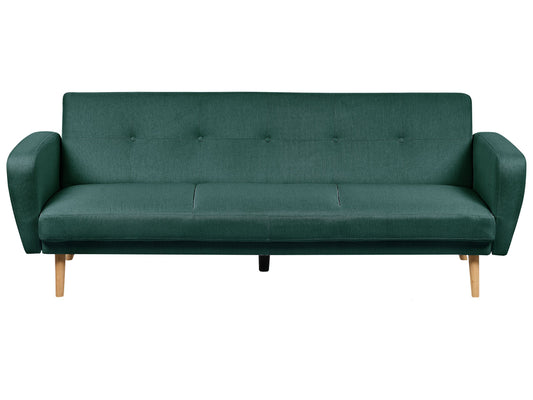 3-Sitzer Schlafsofa dunkelgrün verstellbar FLORLI