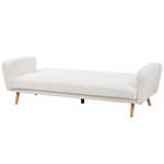 3-Sitzer Schlafsofa Bouclé cremeweiss verstellbar FLORLI
