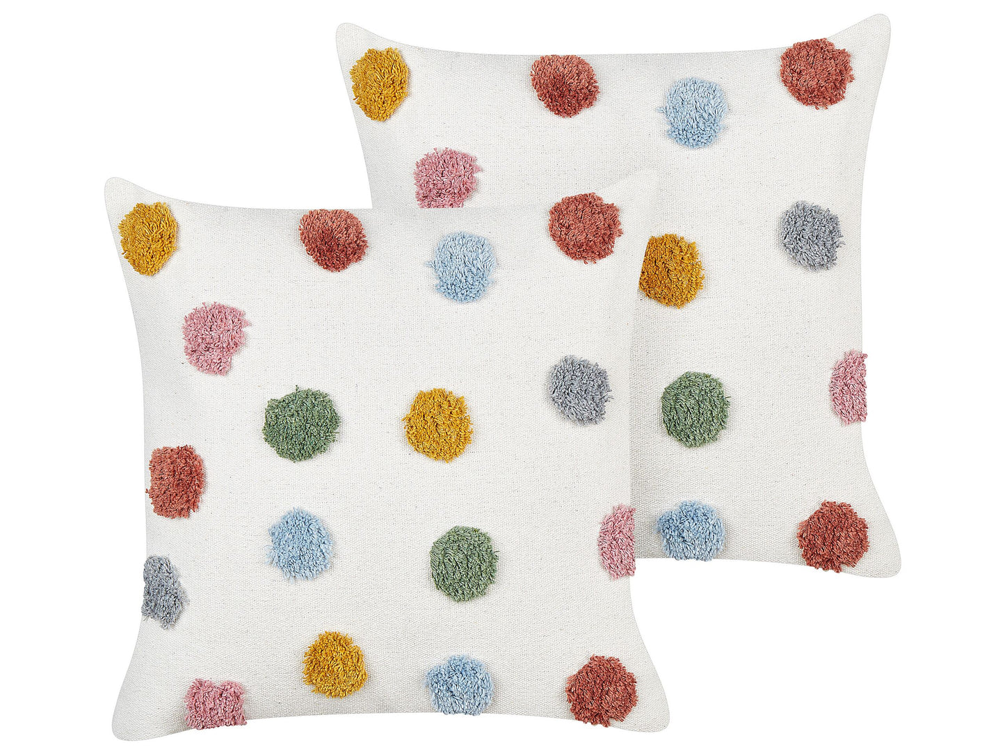 Dekokissen Punktemuster Baumwolle mehrfarbig 45 x 45 cm 2er Set WALLFLOWER