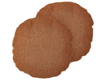 Dekokissen 2er Set RUTABAGA Bouclé 30 x 30 cm Braun Ohne Muster