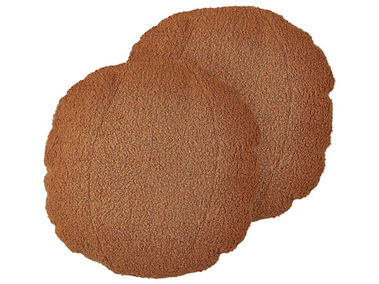 Kissen 2er Set RUTABAGA 30 x 30 cm Kein Muster Braun
