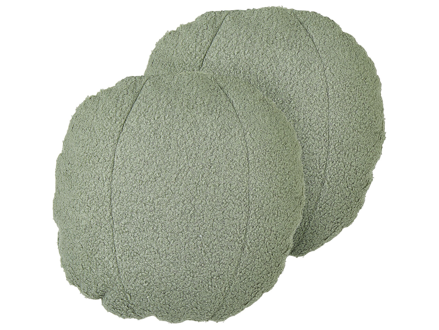 Dekokissen 2er Set RUTABAGA Bouclé 30 x 30 cm Grün Ohne Muster