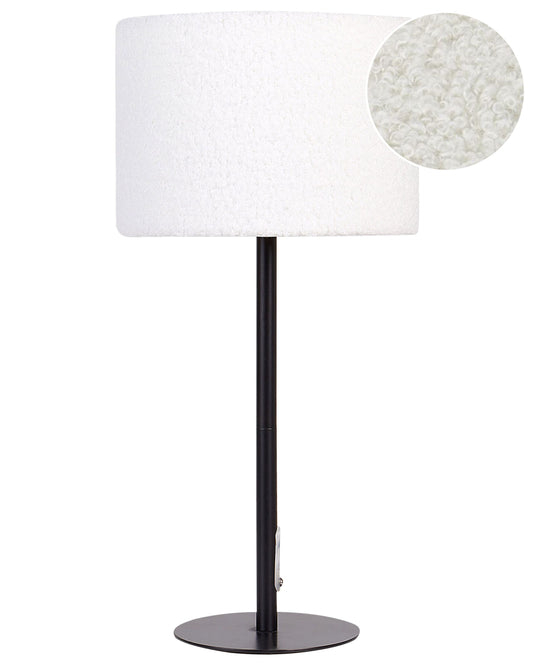 Tischleuchte VINAZCO Bouclé Weiss