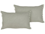 Dekokissen 2er Set SASSAFRAS Leinen 30 x 45 cm Hellgrau Ohne Muster