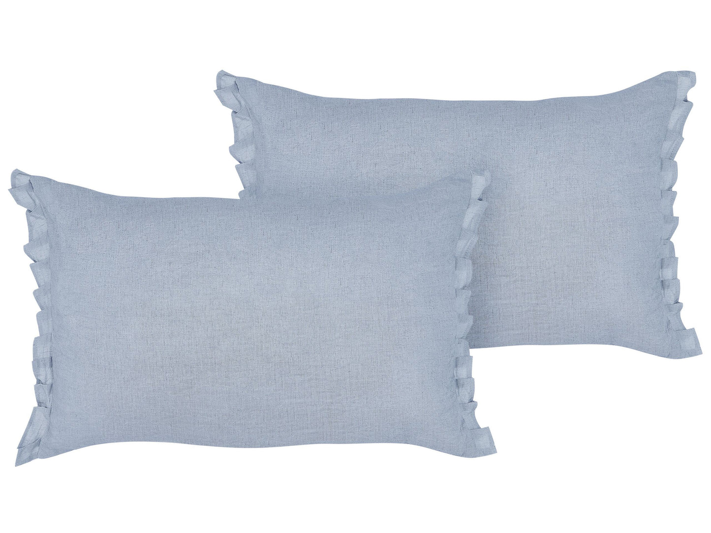 Dekokissen 2er Set SASSAFRAS Leinen 30 x 45 cm Hellblau Ohne Muster