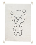 Baumwollteppich Teddybär Motiv 140 x 200 cm Beige ZORAKAN