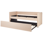 Ausziehbett Bouclé TROYES 90 x 200 cm Pfirsichrosa