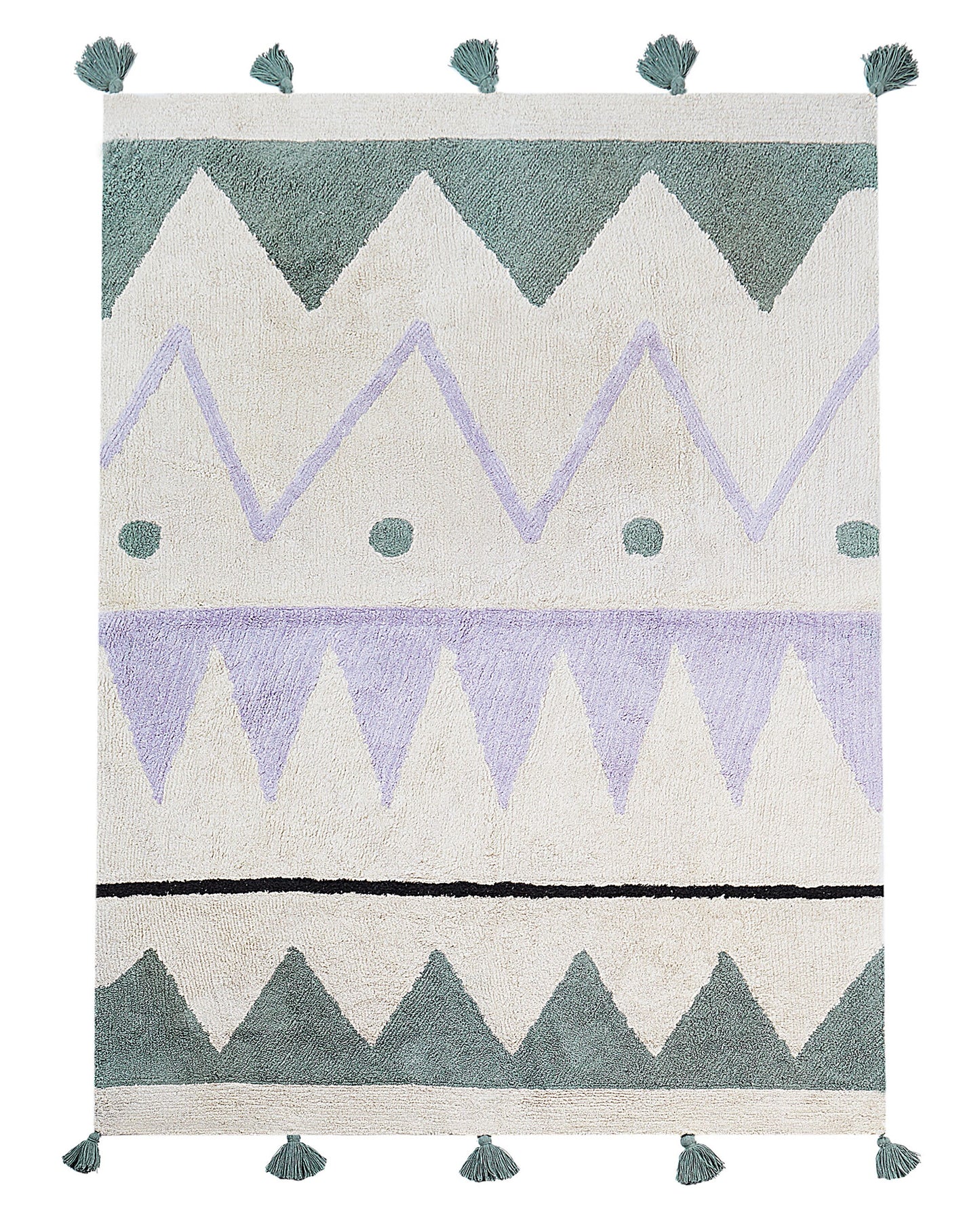 Kinderteppich aus Baumwolle 140 x 200 cm mehrfarbig ALAKOL