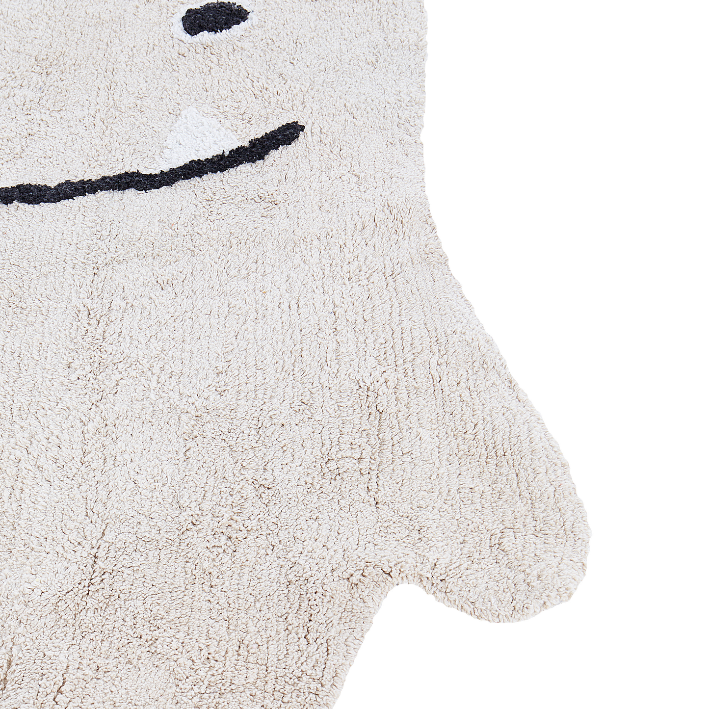 Kinderteppich aus Baumwolle mit Gespenstermotiv 70 x 100 cm Beige ZODI