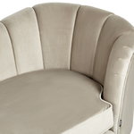 Chaiselongue Samtstoff beige rechtsseitig ALLIER