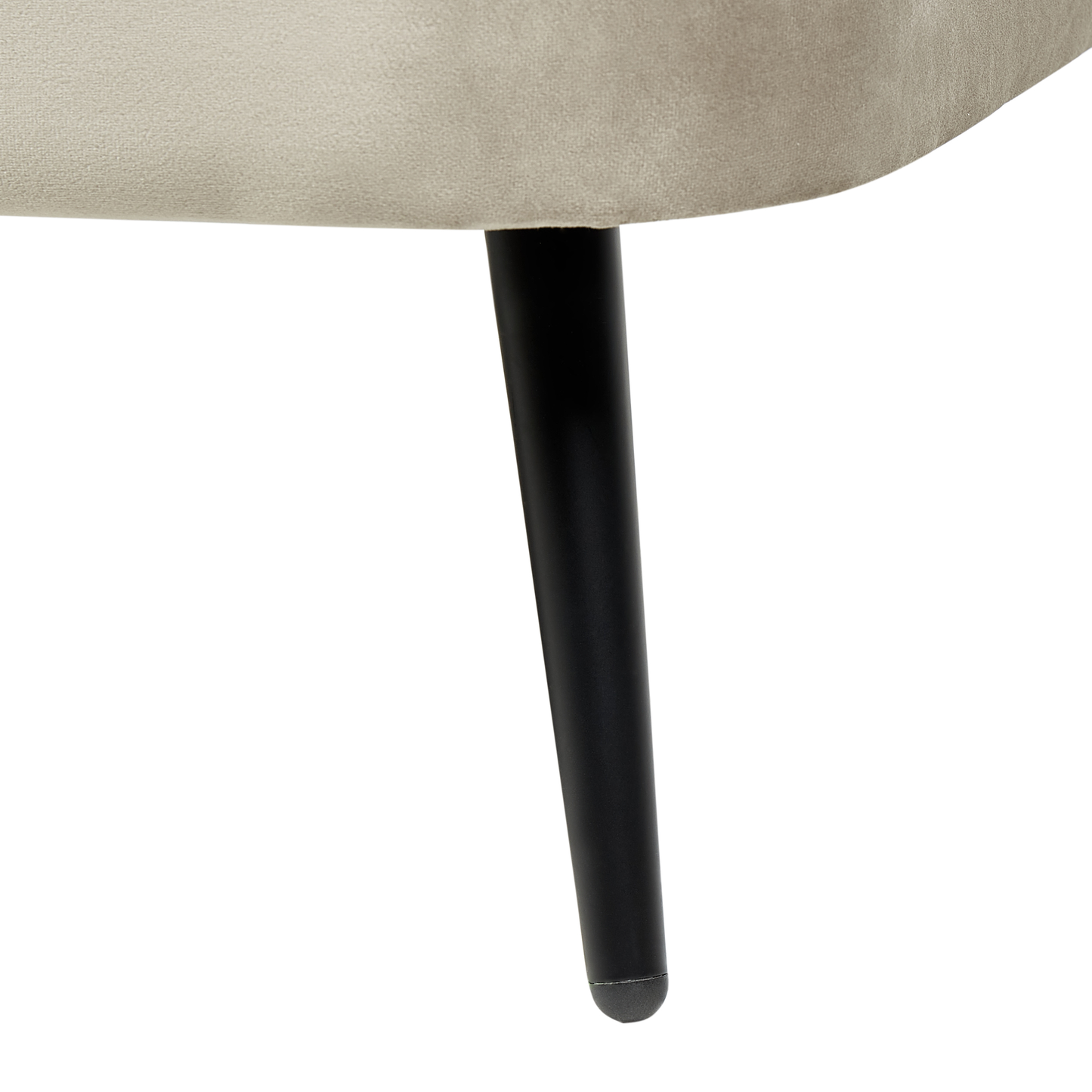 Chaiselongue Samtstoff beige rechtsseitig ALLIER