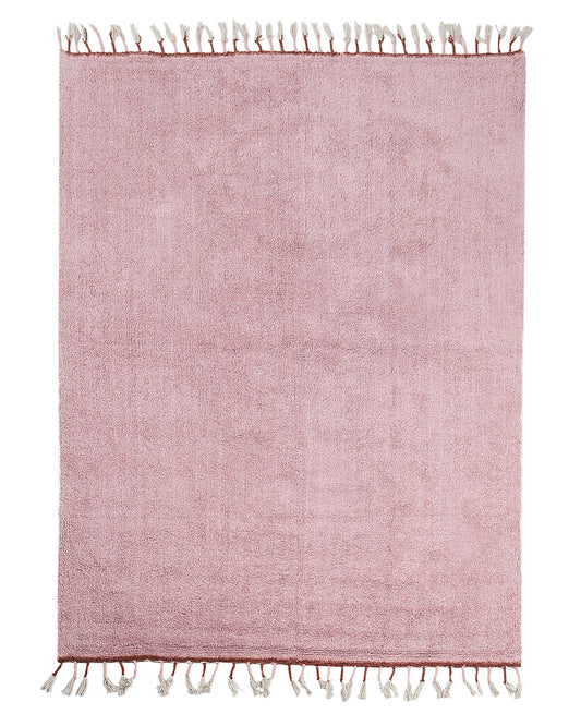 Baumwollteppich 140 x 200 cm Rosa CAPARLI