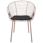 Esszimmerstuhl 2er Set HOBACK Metall Beige