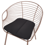 Esszimmerstuhl 2er Set HOBACK Metall Beige