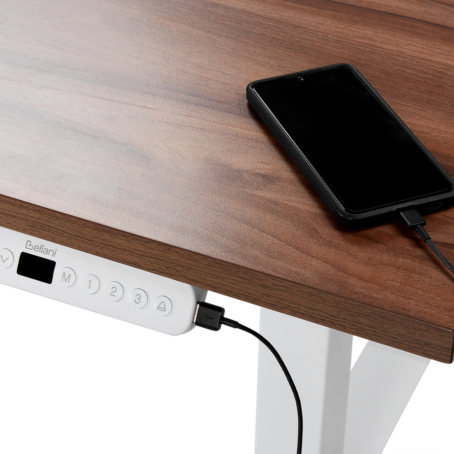 Schreibtisch schwarz / weiss 120 x 72 cm elektrisch höhenverstellbar DESTINES