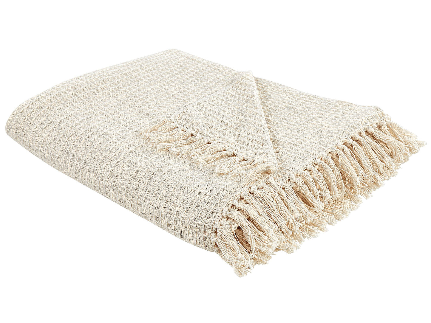 Kuscheldecke MALU Baumwolle 220 x 240 cm Kein Muster Helles Beige