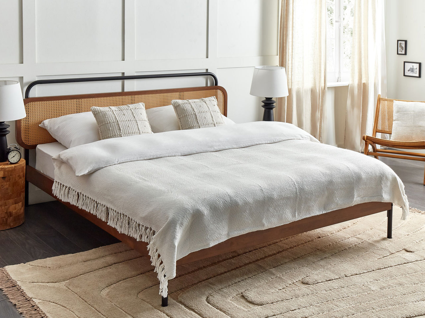 Kuscheldecke CHAOHANI Stoff 150 x 200 cm Cremeweiss