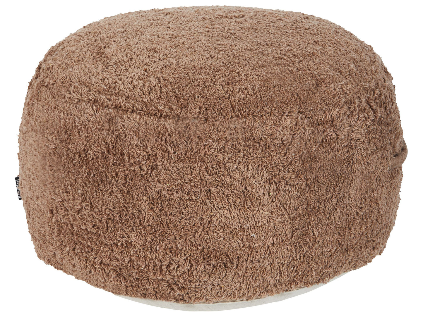 Pouf Baumwolle braun rund ⌀ 50 cm KANDHKOT