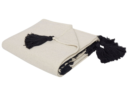 Kuscheldecke SEDIO Baumwolle 150 x 200 cm Weiss