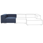 Ecksessel Cord dunkelblau APRICA