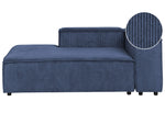 Chaiselongue Cord dunkelblau rechtsseitig APRICA